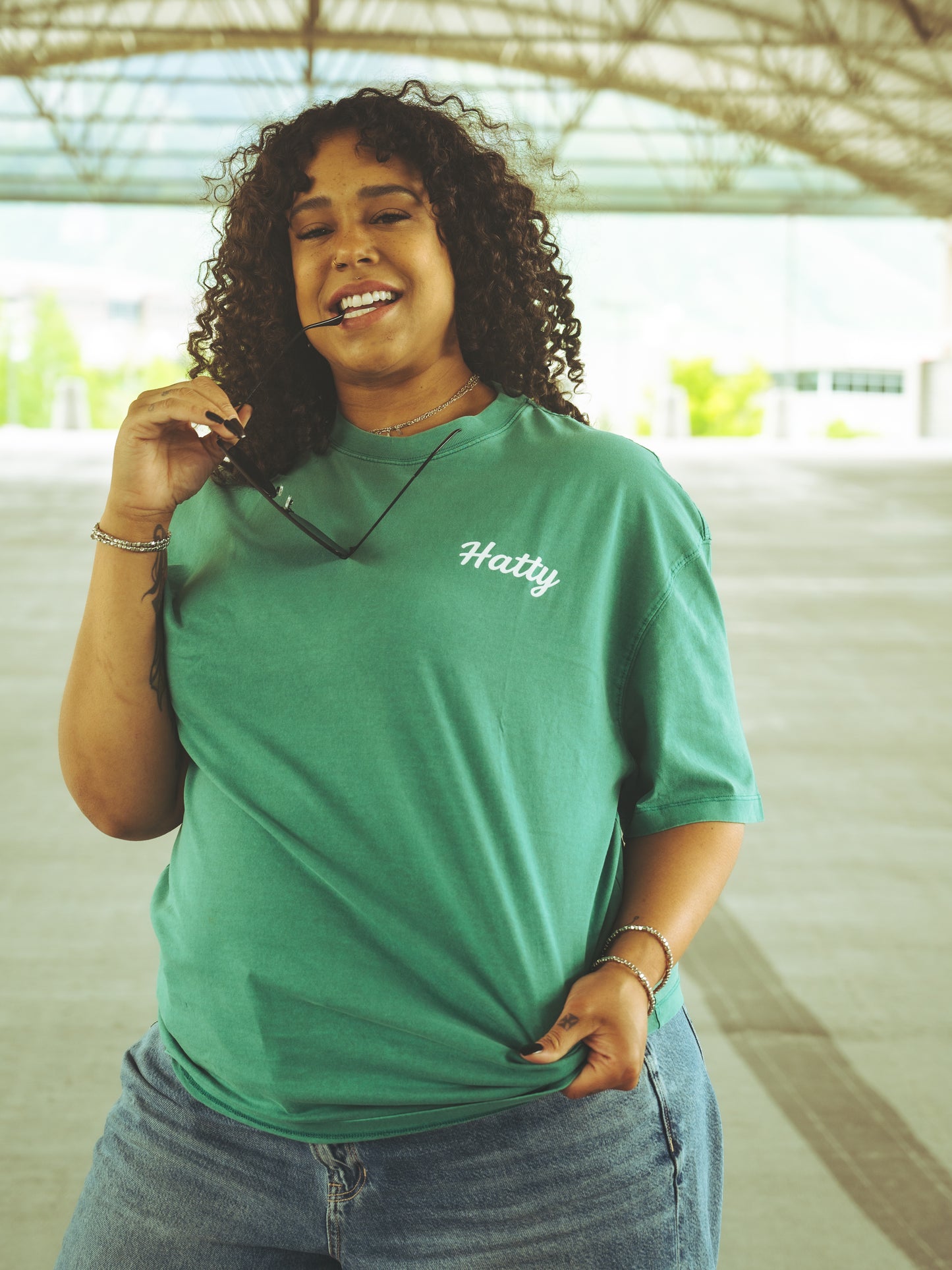 Teal Time Machine -Vintage Tee