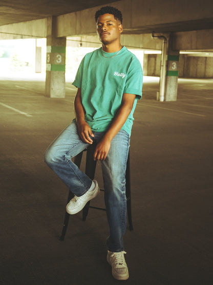 Teal Time Machine -Vintage Tee